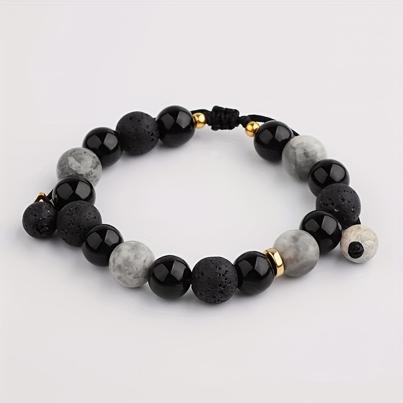 Geometric Beaded Bracelet for Men