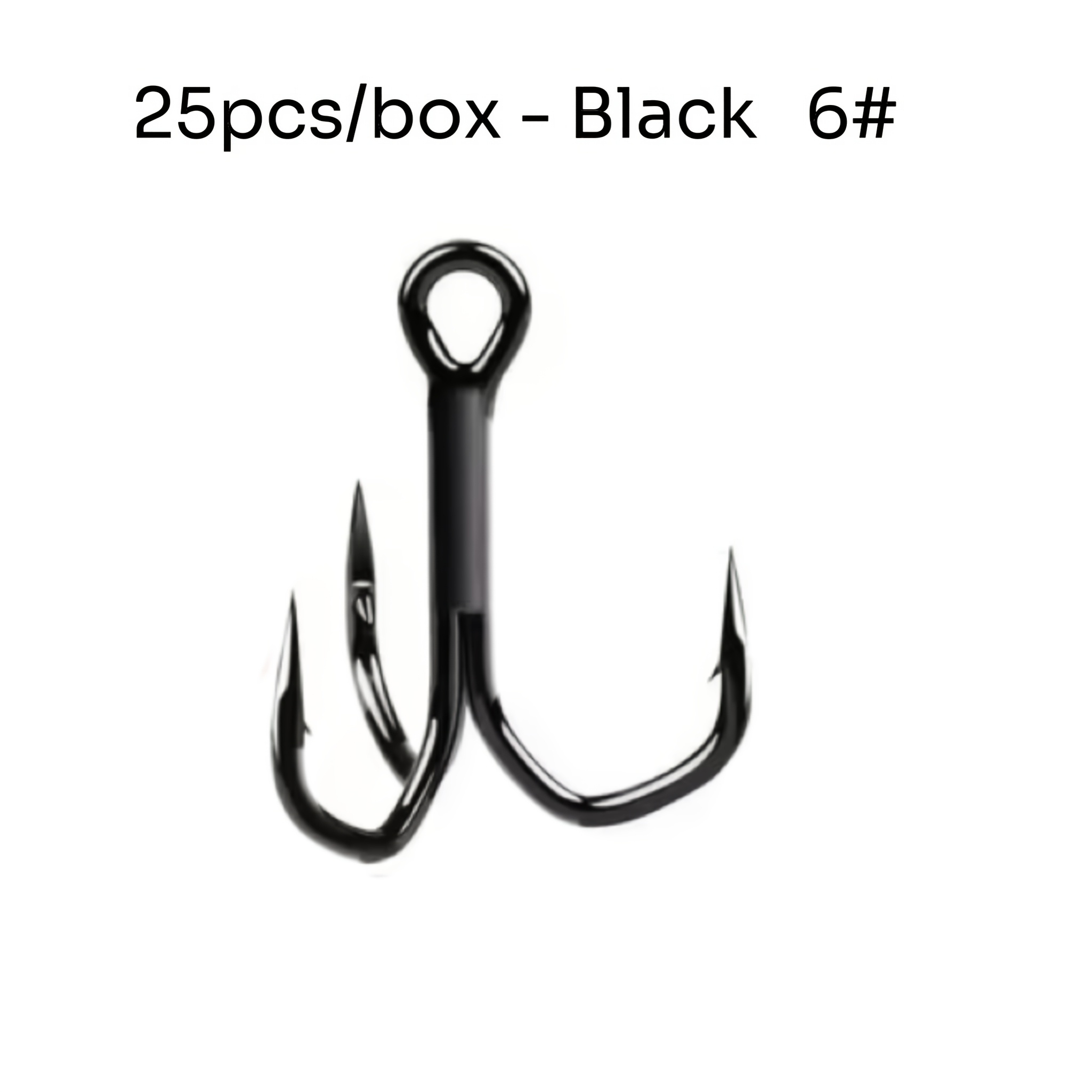 TEMU 25pcs Treble Fishing Hooks Set – Ultra-sharp High Carbon Steel 3-prong Hooks For Lures, Crankbaits & Hard Baits, Strong Penetration & Anti-rust