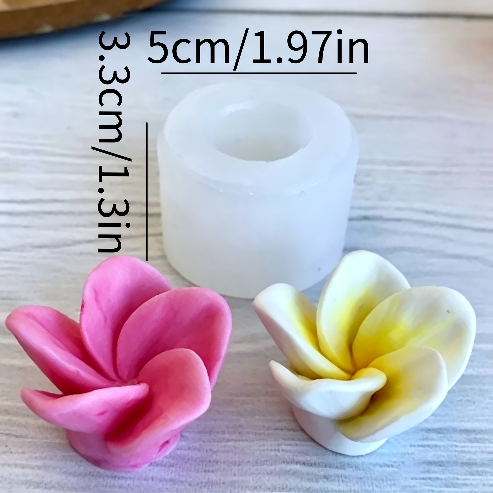 TEMU Moule à fondant en silicone Plumeria, de fleur d'œuf, pour chocolat, bonbons, décoration de gâteaux, également pour la fabrication de plâtre, de