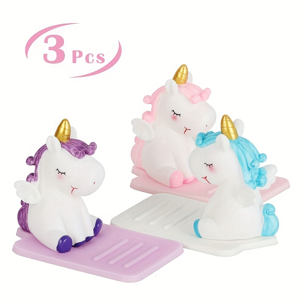 Pack Adjustable Unicorn Phone Holder Lovely Animal  Desktop Cell Phone Stand, Creative Cartoon Desk Phone Stand, Smartph