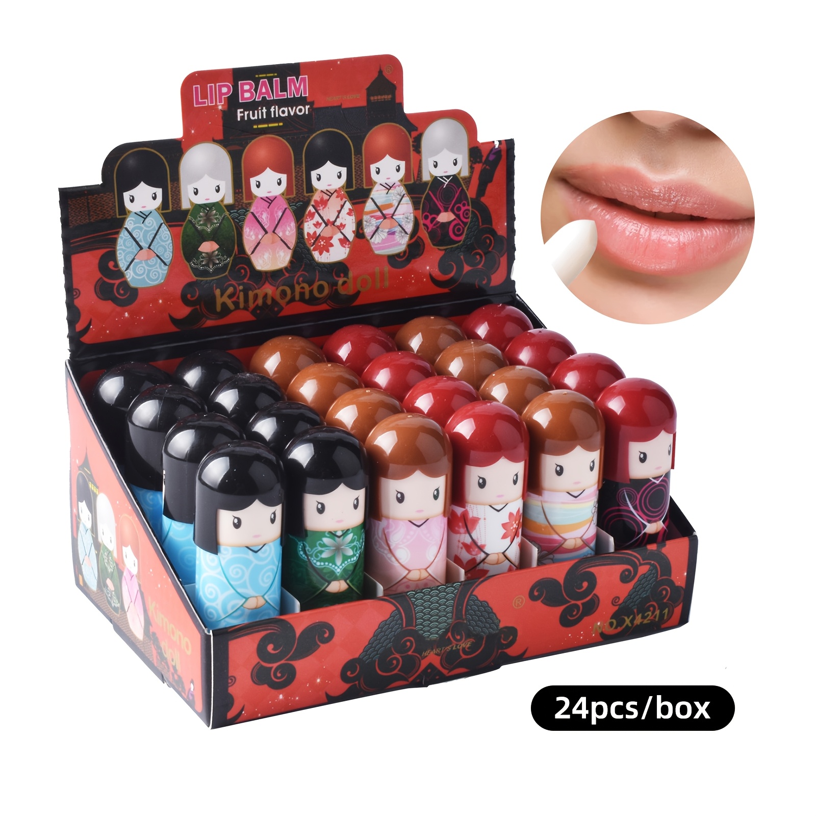 24 Pack Lip Balm Bulk, Moisturizing Long-lasting Natural Lip Balm Lipstick Pack Lip Makeup Set Kit For Women