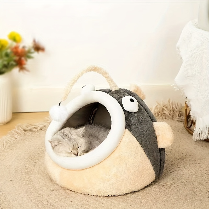 super soft and comfortable cartoon cat hole bed insulated kitten bed warm and comfortable easy to assemble suitable for   Product details 4