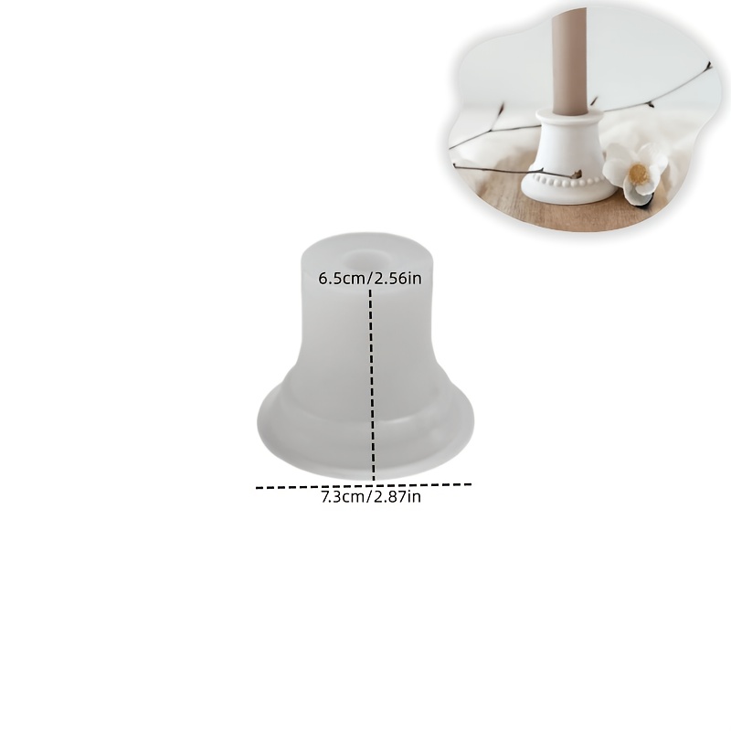 Image of Resin Casting Molds 1pc New Smooth/beads Irregular Cylindrical Candle Holder Epoxy Mold Geometry Tray Stand Base Mould Handmade Gypsum Plaster Nordic Style Candlestick Mold Home Decor Making Supplies