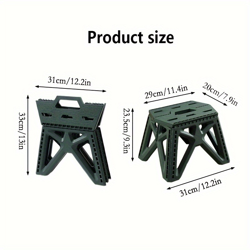 1pc Portable Folding Stool Suitable For Outdoor Camping Hiking