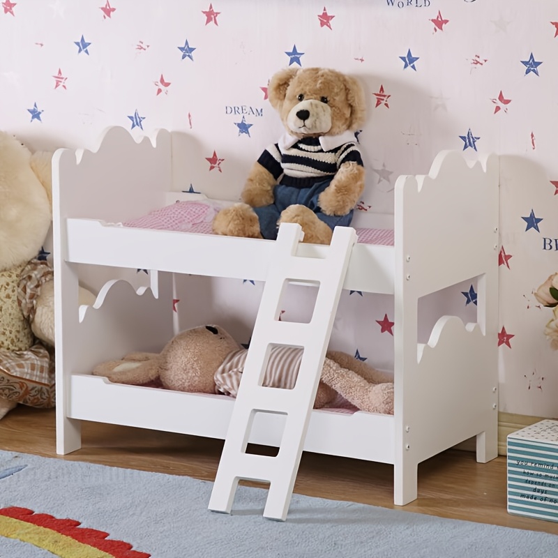 Doll Crib Badger Basket Doll Locker Set With Bench, Rug, And