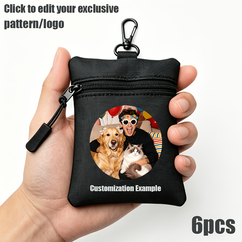 TEMU Women' Set, 6pcs/10pcs Personalized Photo/logo Ladies Clutch, Custom Pattern Coin Purse. Customization With Pictures For Key Coin Bus Subway