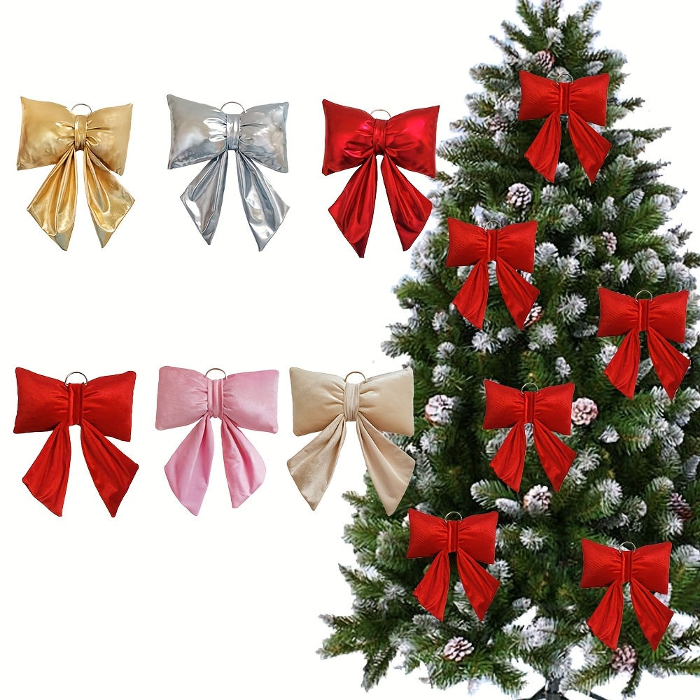Produktbild von 48 Stück Weihnachten Bogen Rot Band Bow Weihnachtsbaum