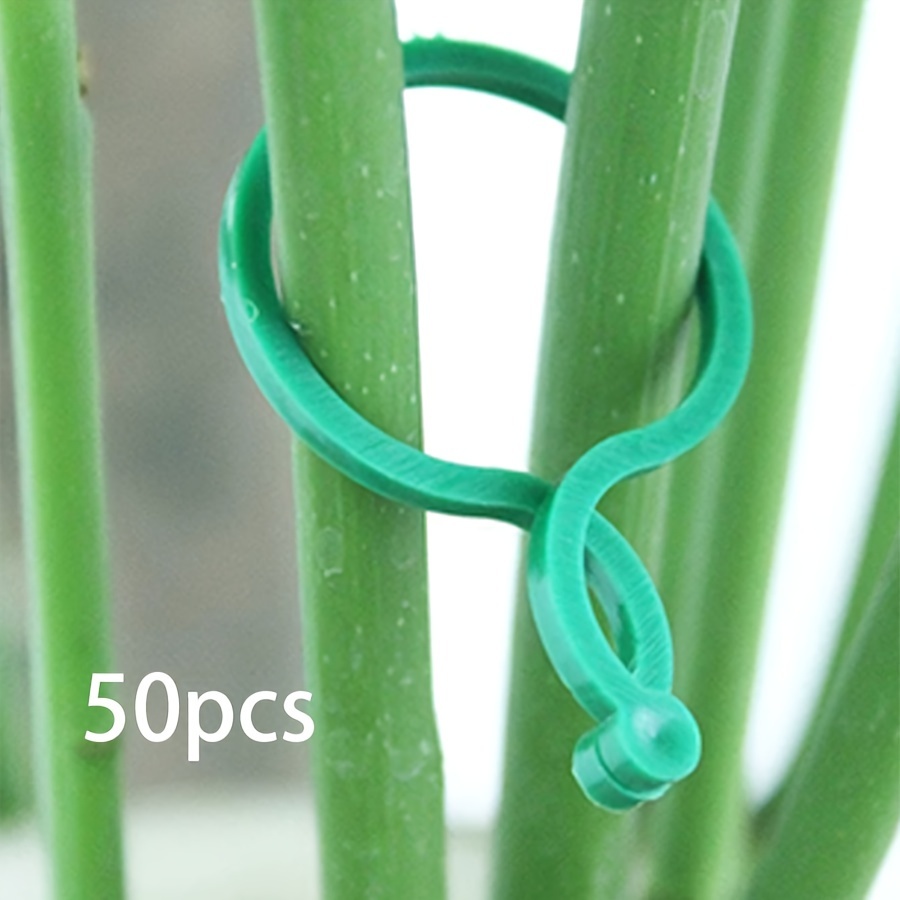TEMU 50 stuks PVC Tuinplant Twist Ties, Flexibele Tomaat Clips, Duurzame Verstelbare Planten Steun Trellis voor Klimplanten Groenten, Fruit, Bloemen