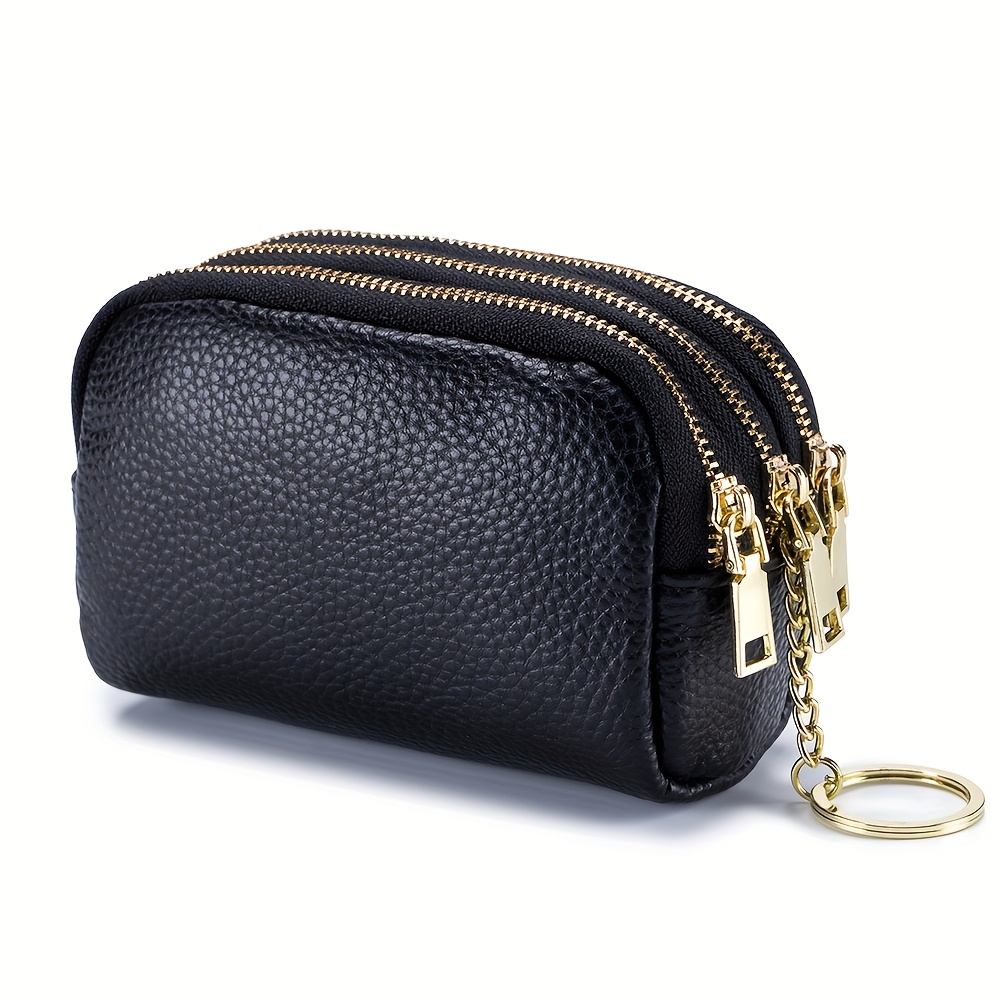 Image of 2025 Genuine Leather Mini Small Female Wallet Women Wallet Purse Short Card Holder Change Pouch