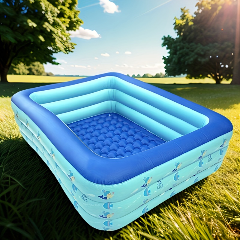 

Quick-inflate Large Outdoor Swimming Pool - Pvc, Multiple Components Included