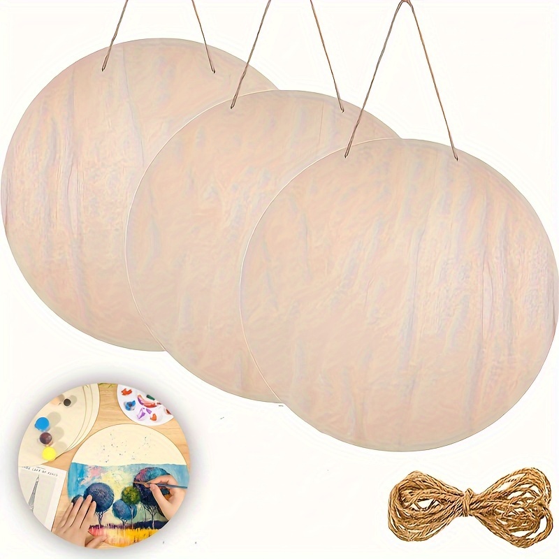 

5/8pcs, 12 Inch Wooden Circular Crafts, Blank Wooden Circles, Diy Wooden Blanks, Door Tags, Paintings, Easter Mother's Day Crafts, Home Decorations