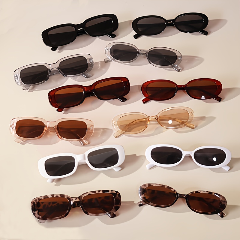 

Buy 6 Get 6 Free, Classic Retro Oval Frame Glasses, Very Suitable For Couples To Take Photos, Travel, Daily Leisure