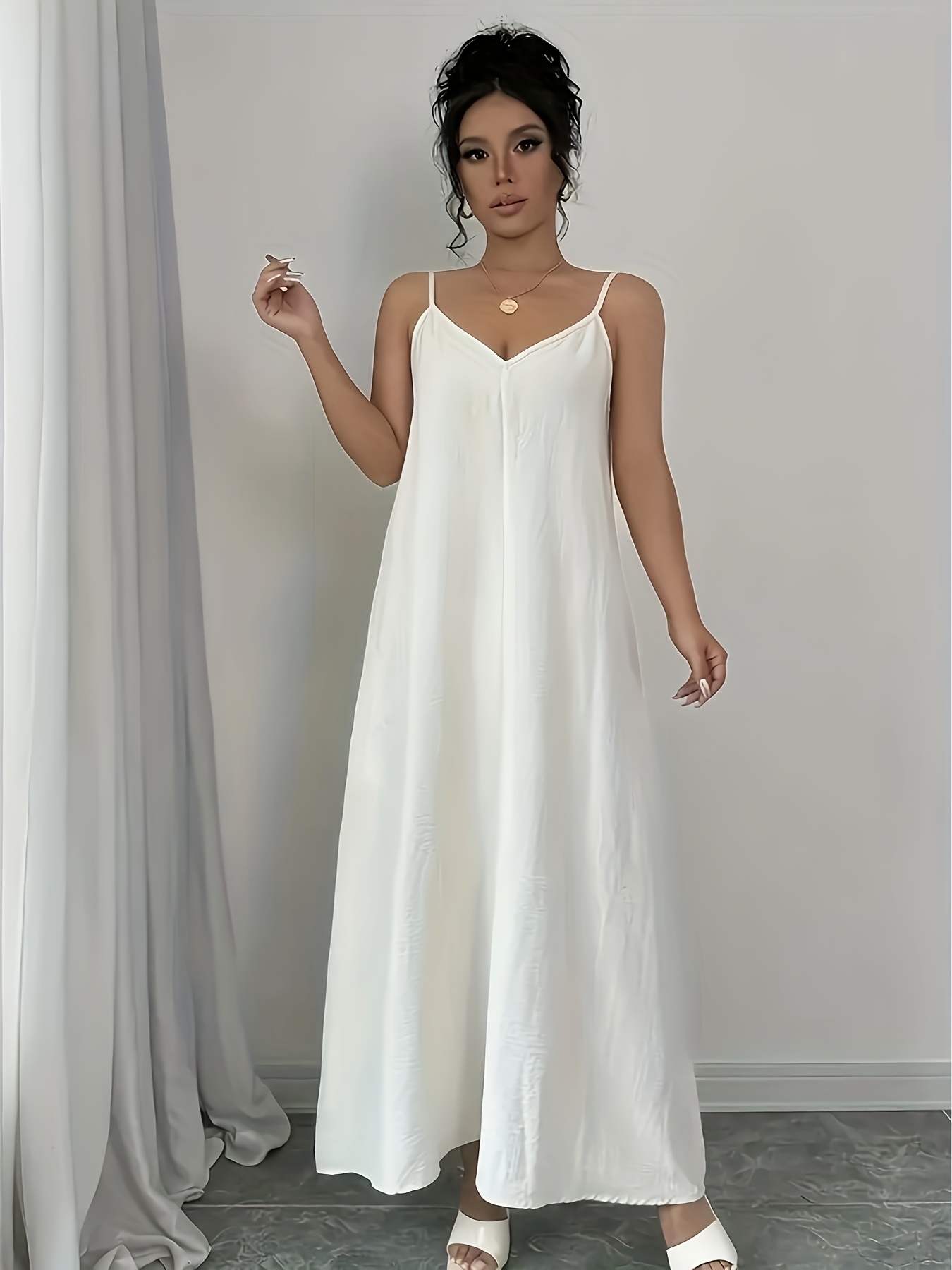 Maxi Jurk Dames Jurk Wit Elegante Witte Mouwloze Maxi Jurk Voor