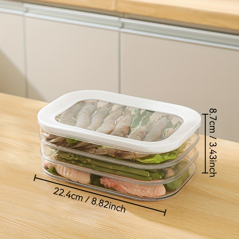 TEMU -tiered, Spacious, Leak-resistant Storage Box Designed For Food Preservation. This Food-safe Sealed Container Is Specifically Storing Meat,