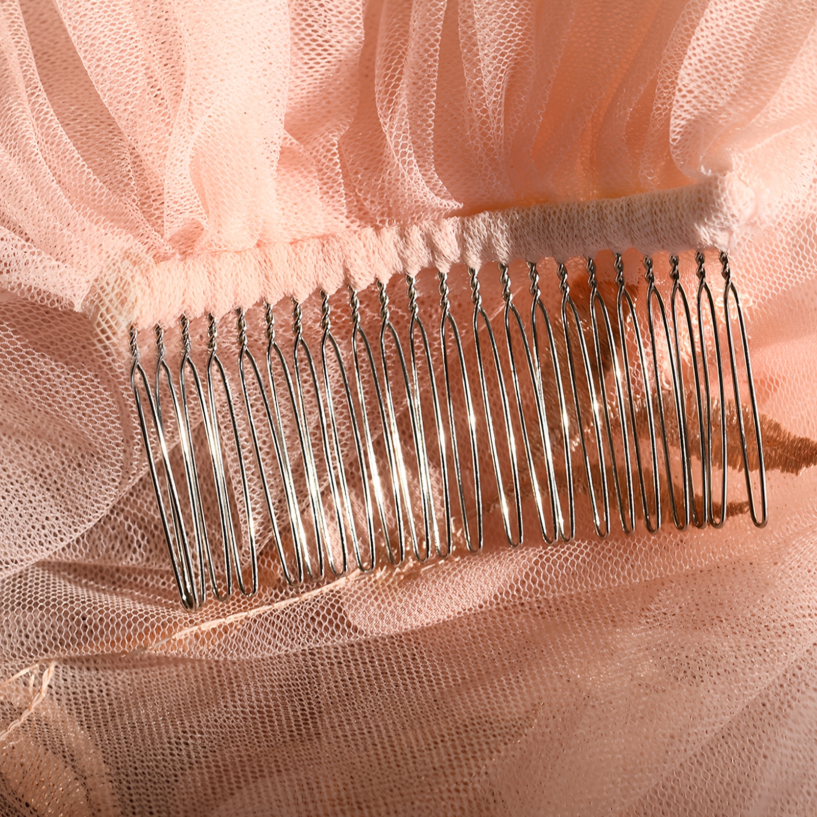 1ta chiroyli romantik to'y qiz to'y voil, faqat qo'l yuvish uchun, naylon, gul bezaklari bilan, tashqarida maysazor marosimi uchun fotosurat atributi, m105 tafsilotlari 6