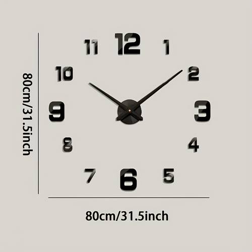 modern round wall clock soundless operation no drill installation display minimalist plastic clock suitable for living room bedroom setup for homes apartments