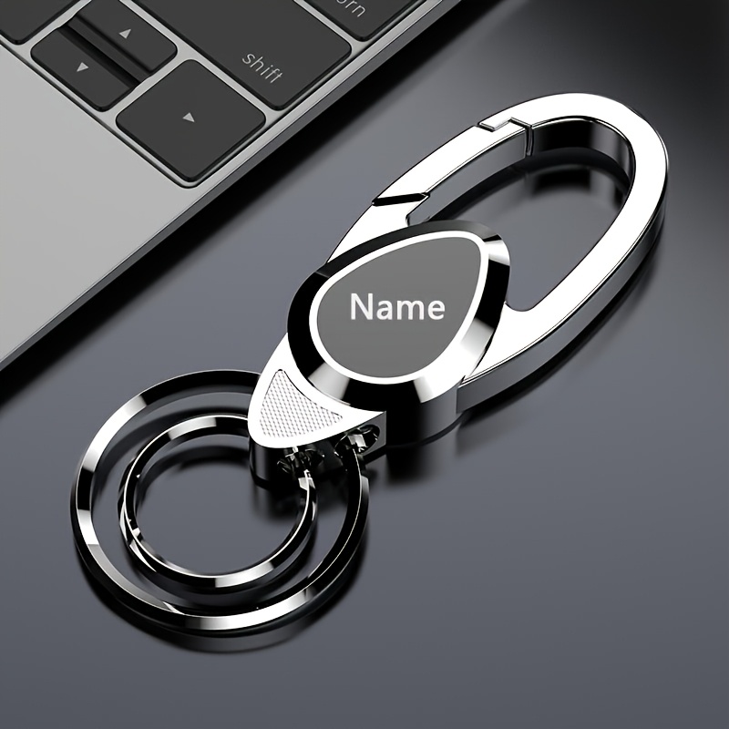 E-shop Personalisierbarer Schlüsselanhänger – Individueller Name oder Text, Robustes 201 Edelstahl, Unisex, Ideales Geschenk für Weihnachten, Karneval