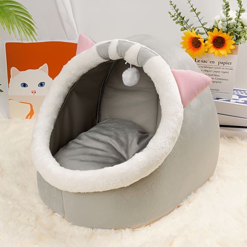 TEMU 1pc Semi-enclosed Cat Nest, Cat House, Villa