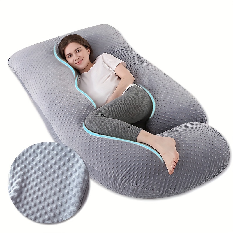 An Upgraded Detachable J-Shaped Pregnancy Pillow with Ultra-Soft Pressure Relief, Suitable for Use During Pregnancy