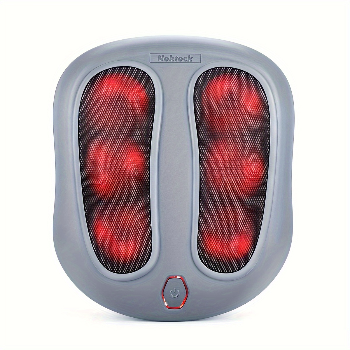 

Nekteck Shiatsu Foot Massager With Heat, Electric Kneading Foot Massager Machine For (gray)