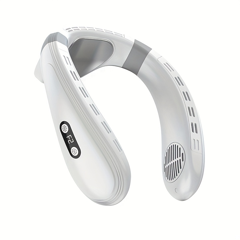 Neck Fan with Back Airflow, Ultra-Long Battery Life of 5200Mah, USB Fan Featuring Semiconductor Cooling Airflow, Bladeless Design, Portable Silent Air Conditioner, Rechargeable Essential for Holidays, Suitable for Both Women And Men
