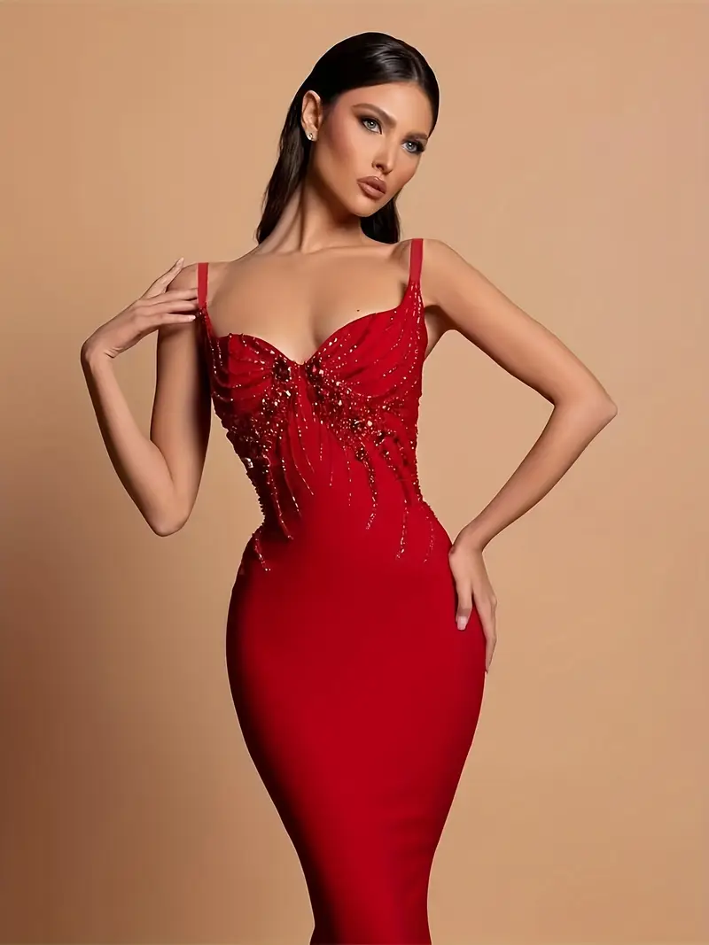 strapless beaded waist cinching bandage dress women - Temu Australia strapless beaded waist cinching bandage dress women - Temu Australia