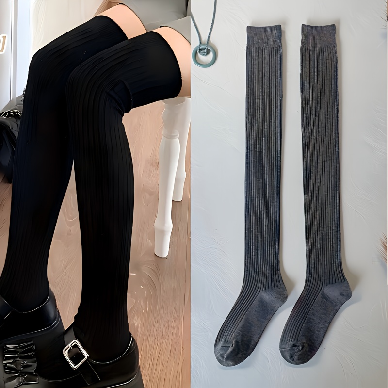 TEMU Women's Soft Thickened Winter Warm Over-the-knee Socks - Fluffy And Warm, Suitable For Casual And Formal Occasions, Winter Socks, Comfortable