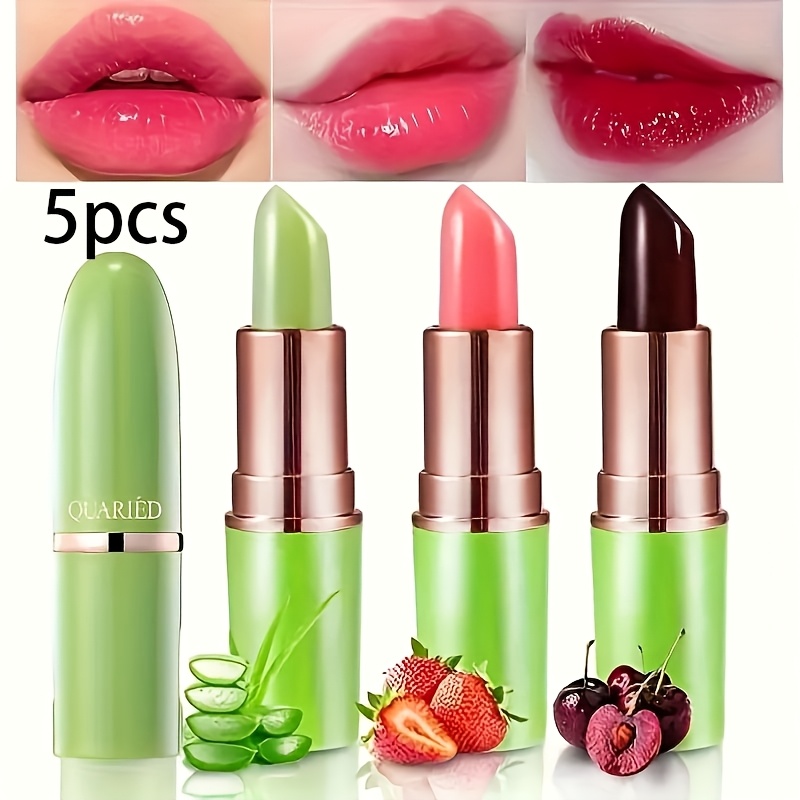5pcs   hour   changing lipsticks magical lip gloss effect aloe lip balm