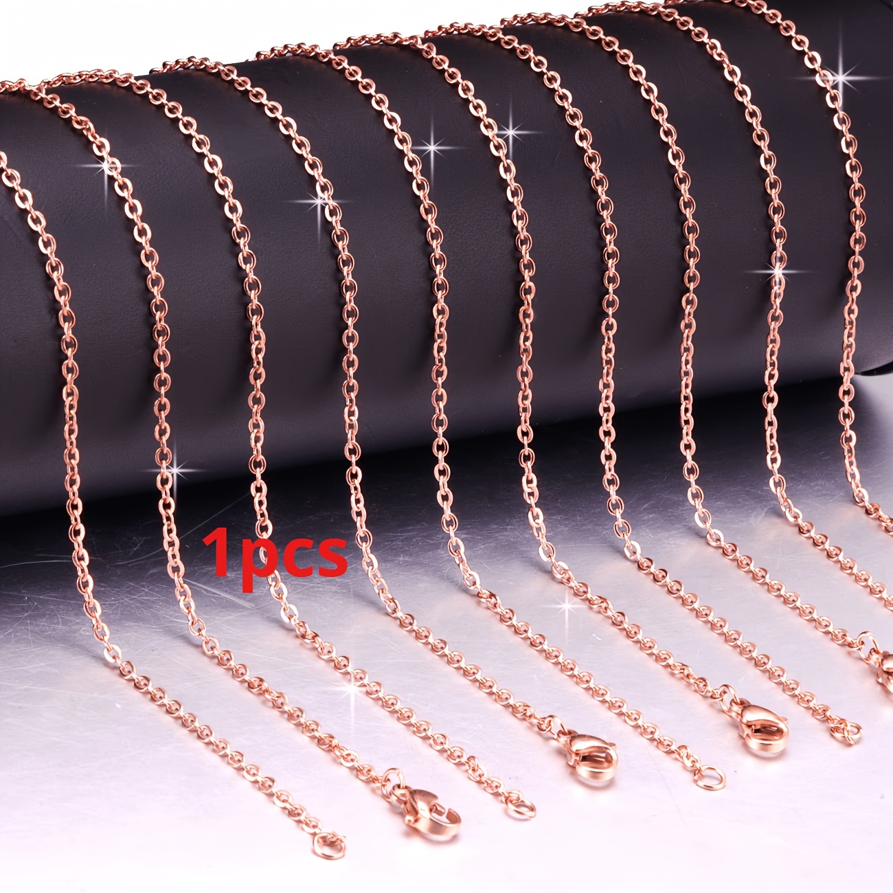 Women's Simple Rose Golden "O" Collarbone Chain Necklace