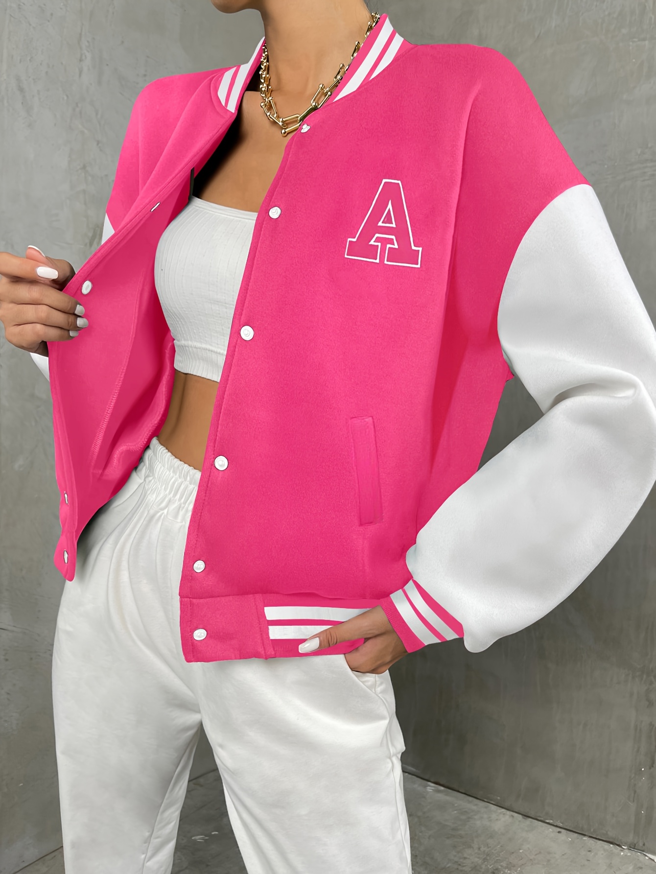 autumn easy letter a patch long baseball - Temu