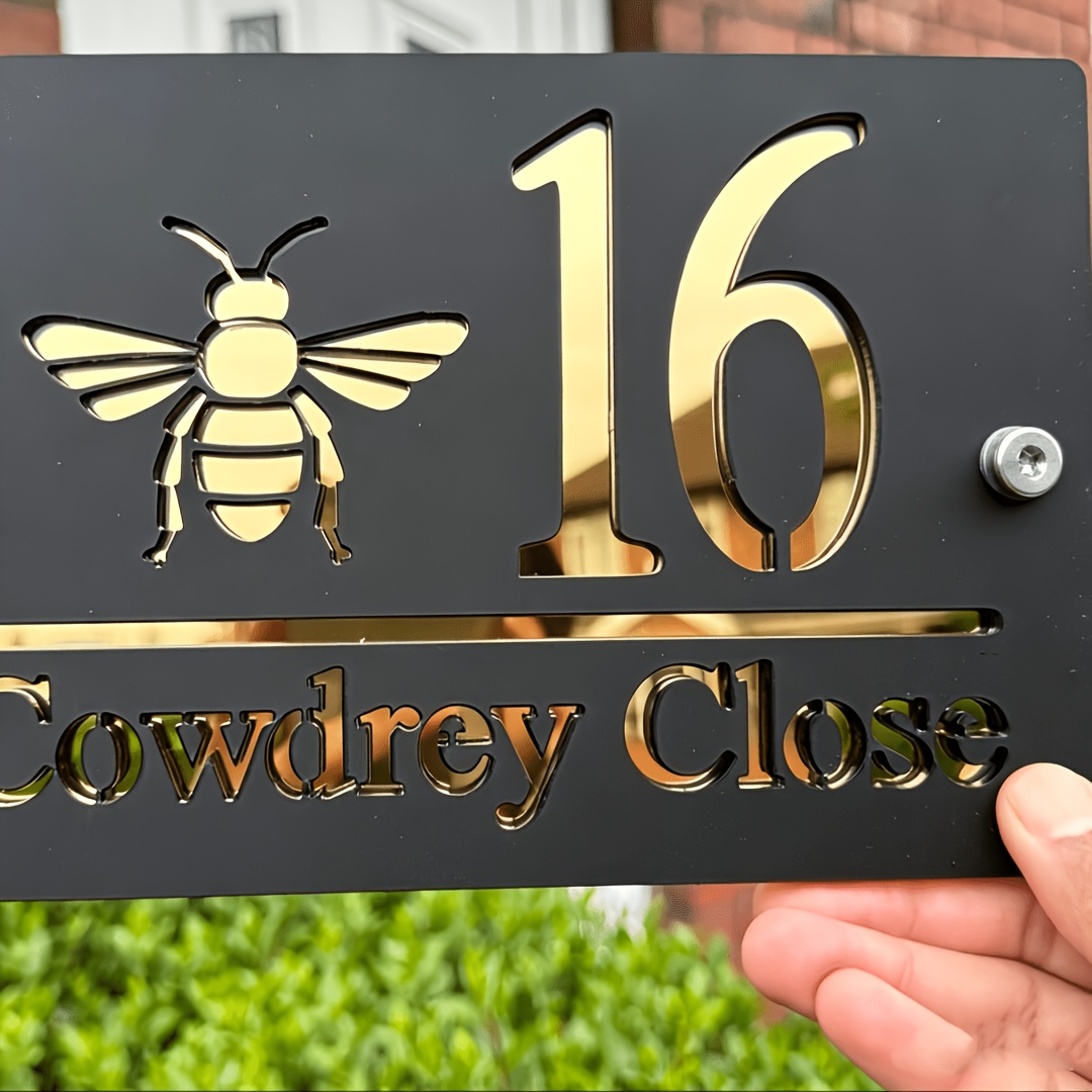 TEMU Custom Double-layer Cute House Number, Sweet Number Sign, Villa Door Sign, Modern House Number, House Name, Address Sign, Gift, Moving Gift,
