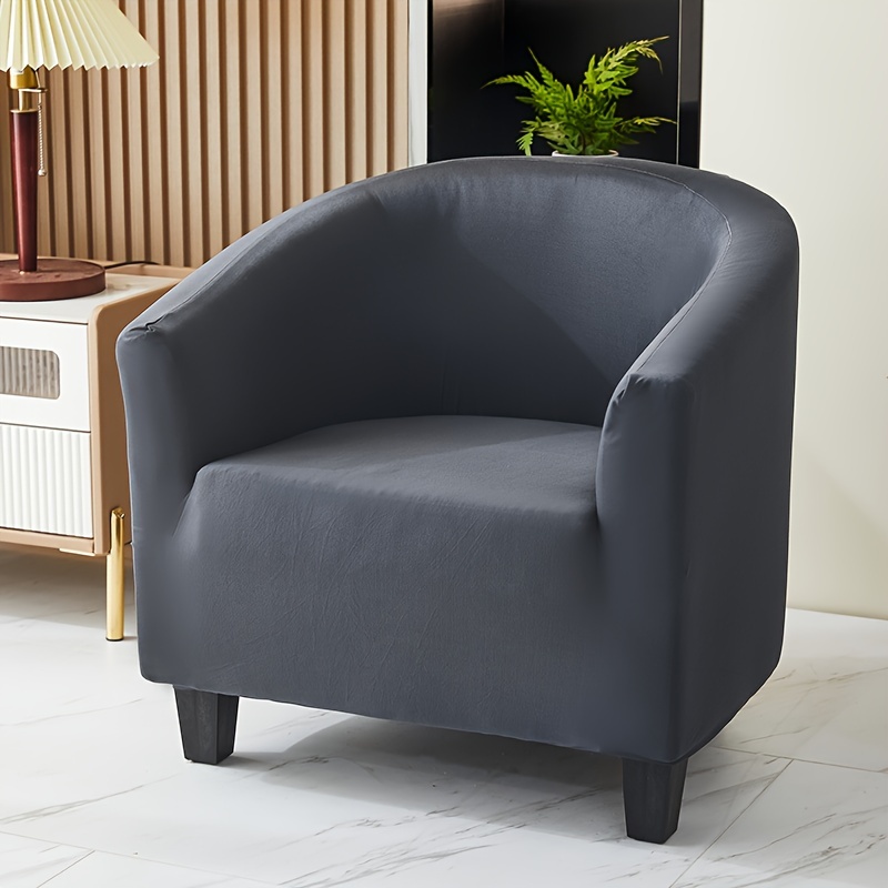 Solid Package Single Half Round Sofa Cover High Stretch (free Non-slip Fixed Rod)