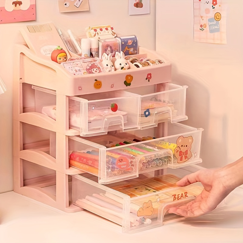 

Desktop Storage Box Basket Female Drawer Type Stationery Office Desk Artifact Dormitory Cosmetics Storage Rack