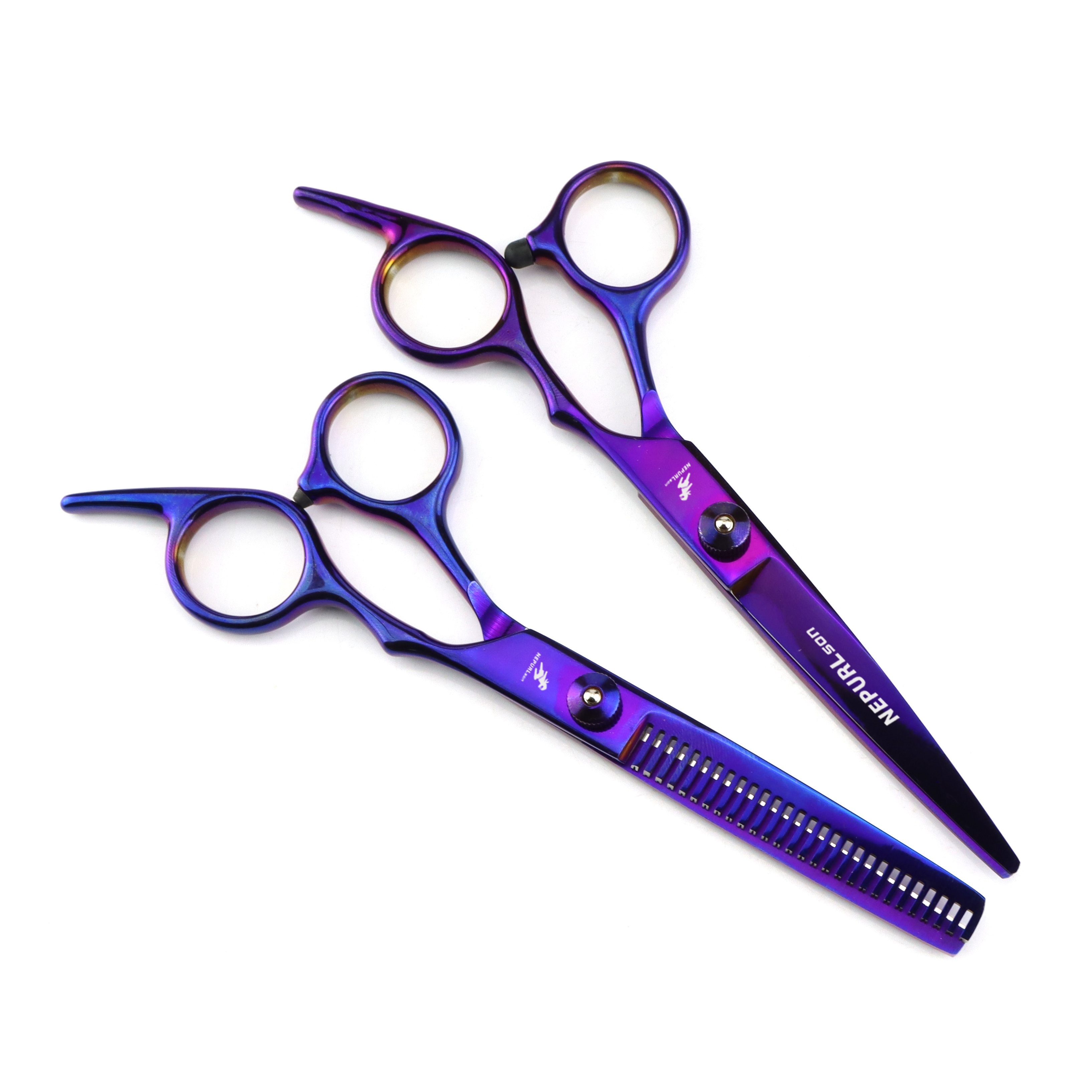  9pcs professional haircutting scissors set 6 0 inch texturizing thinning shears for all hair types right handed scent free Product details 14