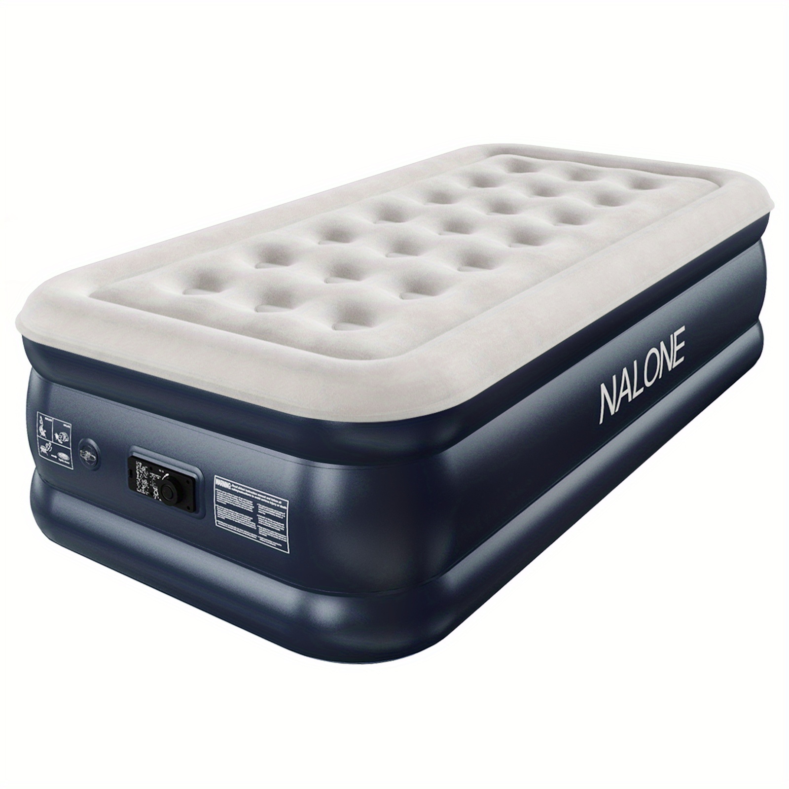 TEMU Air Mattress With Built In Pump, 18'' Self Inflatable Mattress, 2026 Upgraded Fast Blow Up Mattress With Carry Bag, Portable Air Bed For Home,