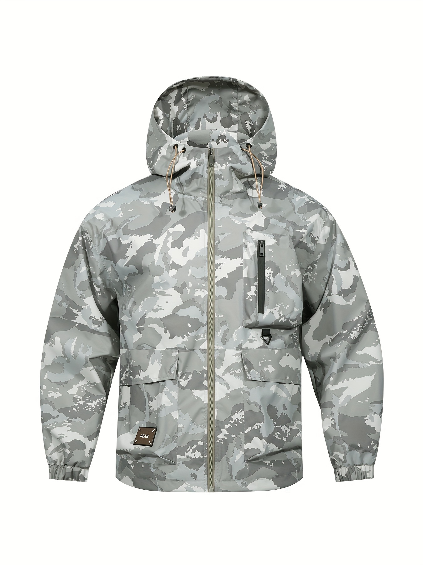 Men's Camouflage Print Sports Jacket Multi Pockets Casual - Temu