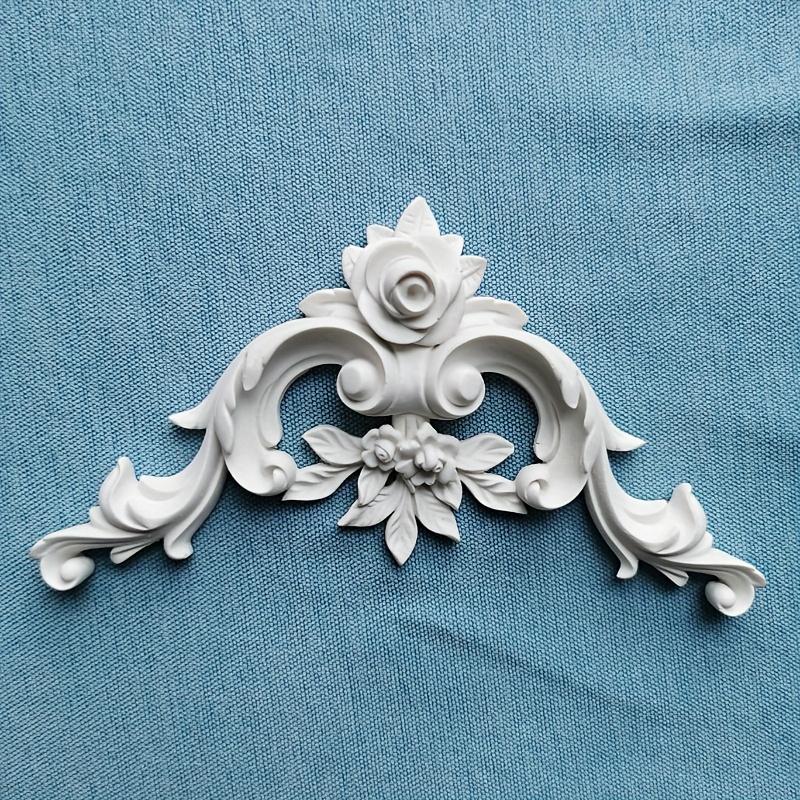 French Ceiling Corner Flowers, Ceiling Decorative Trims, Living Room Tv Background Wall Mosaic Decoration, Ceiling Carved Flowers, Home Renovation
