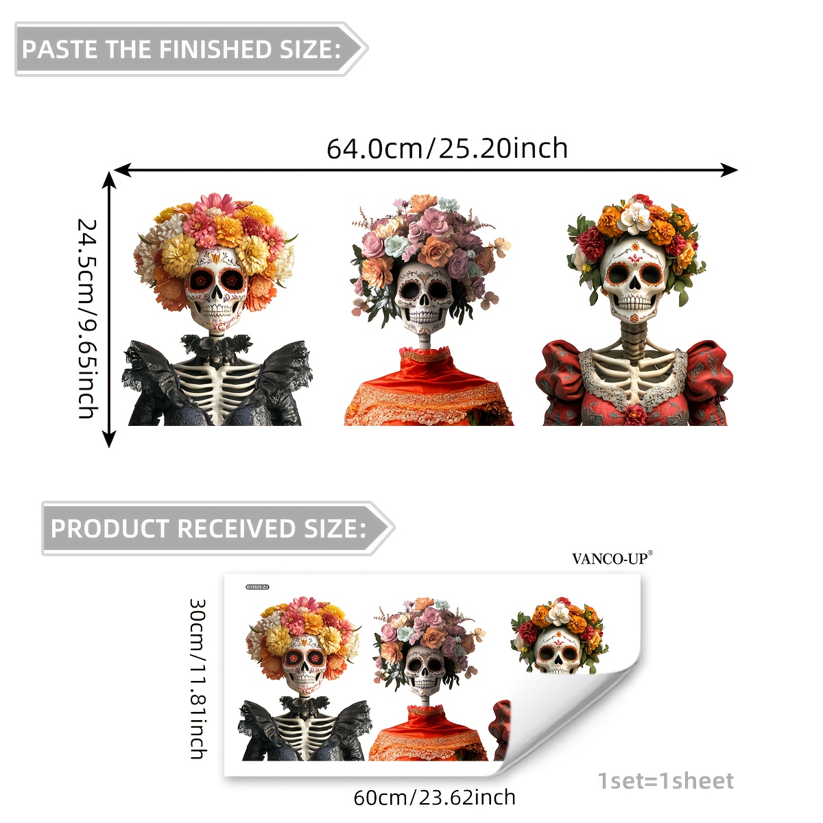 Floral Static Cling Window Decoration D15525-zj