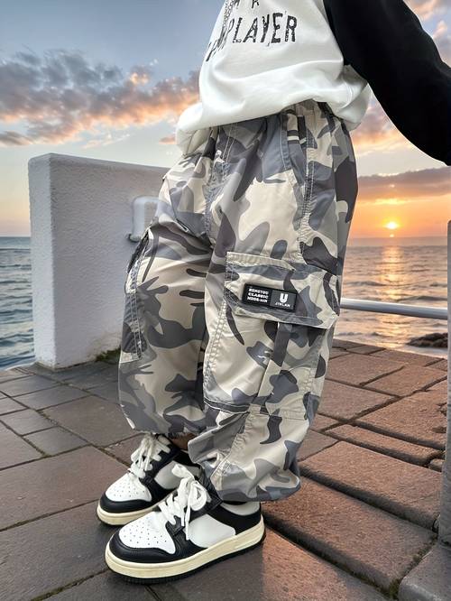 item picture boys lightweight camouflage cargo pants for spring and summer with a like feel for outdoor