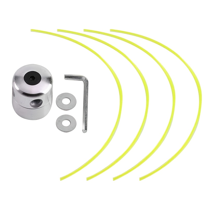 Image of 1set Lawn Mower Trimmer , Universal Grass Trimmer Head, Aluminum Alloy Lawn Mower Additions, Aluminum Lawn Mower With , Garden Grass Cutting Tool Accessory, Suitable For Types Of Lawn Mowers