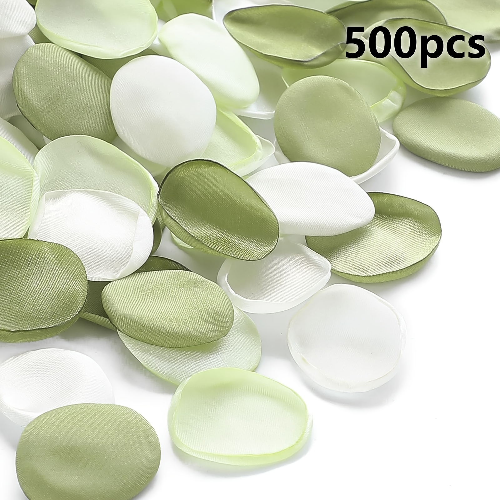 TEMU 500pcs Pétales de Rose Artificiels Vert Avocat, Pétales de Rose Artificiels, Faux Pétales de Rose, Fleurs Artificielles. Convient pour Mariages,