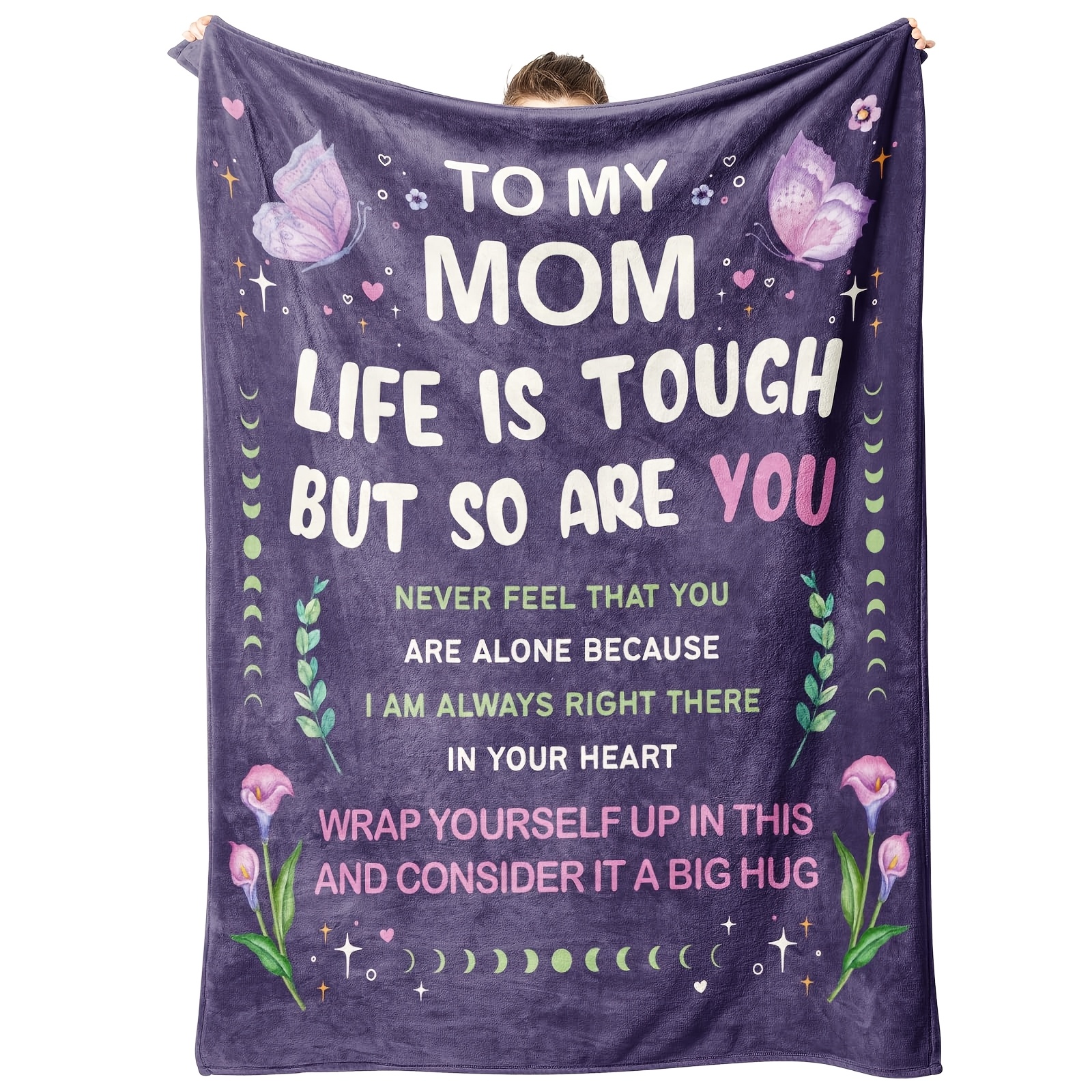 

Mom Blanket - For Day, & Christmas | Or Son | Purple Sofa Blanket