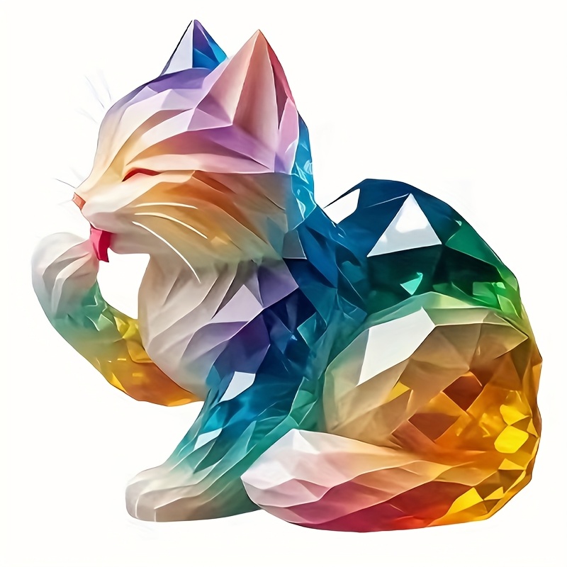 TEMU 6-inch Adorable Stained Vinyl Sticker - Glossy, Self-adhesive Sticker For Cars, Laptops, Bottles, Cellphones, Windows, Walls And Mugs, Fantasy