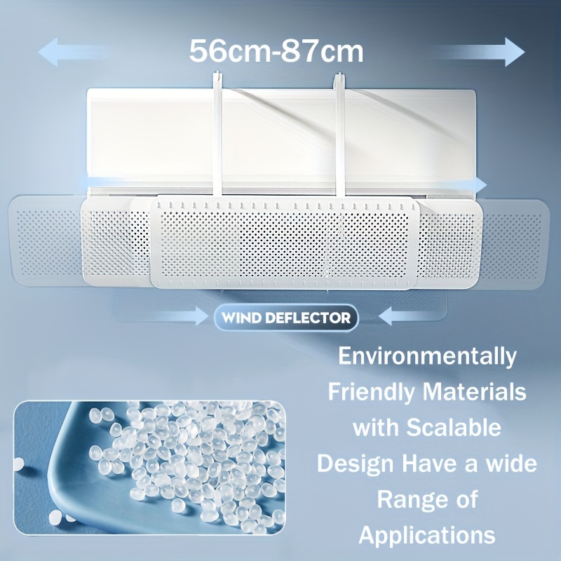 2 шт. универсальные выдвижные ветровики для кондиционера - изменение направления ветра и комфортные детали 4.