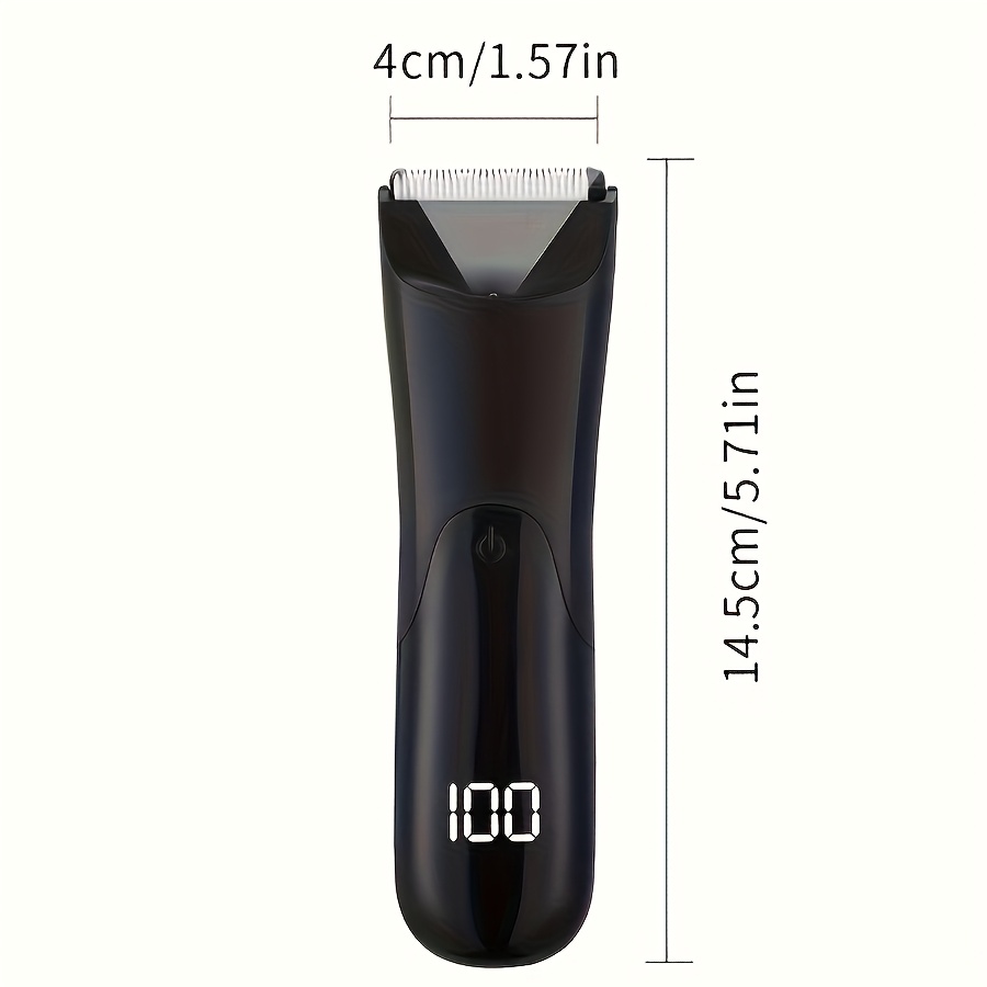 Professioneller Körperhaartrimmer mit 2 Aufsätzen, Keramik-LCD-Display, geeignet für den Intimbereich und den ganzen Körper. Elektrischer Haarschneider mit austauschbaren Keramikaufsätzen für die Haarpflege. Ideales Geschenk. Produktdetails 3