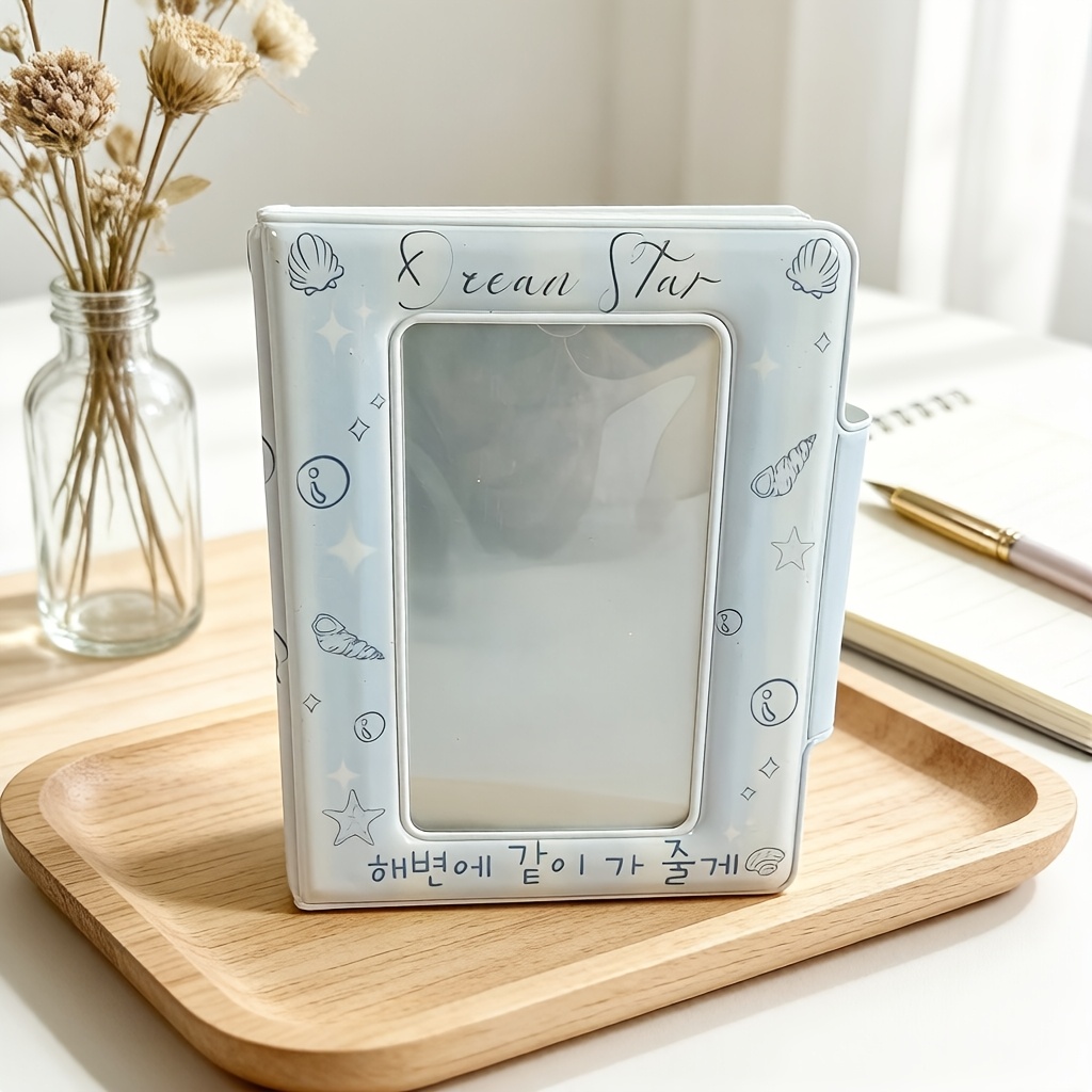 TEMU 3-inch Original Ocean Star , K- Photo Card Storage For Star-chasing, Travel Journal And Desk Decoration, Holds 40 Photos