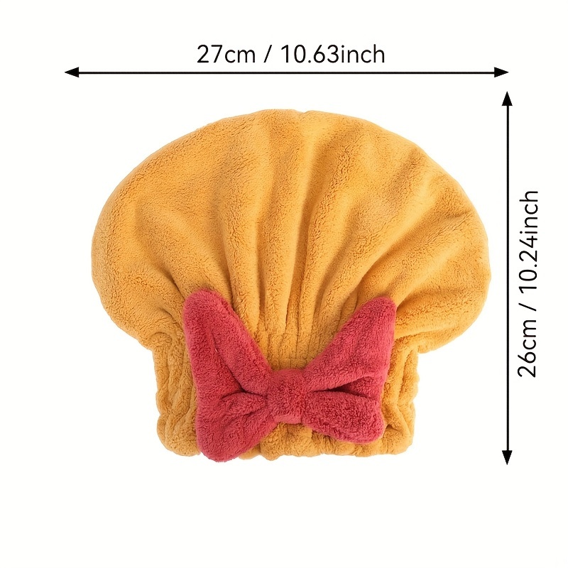 4 pack womens hair towel wraps quick dry thickened soft bow tie turban microfiber polyester   for curly hair normal texture woven fabric beauty personal care hair tools 3