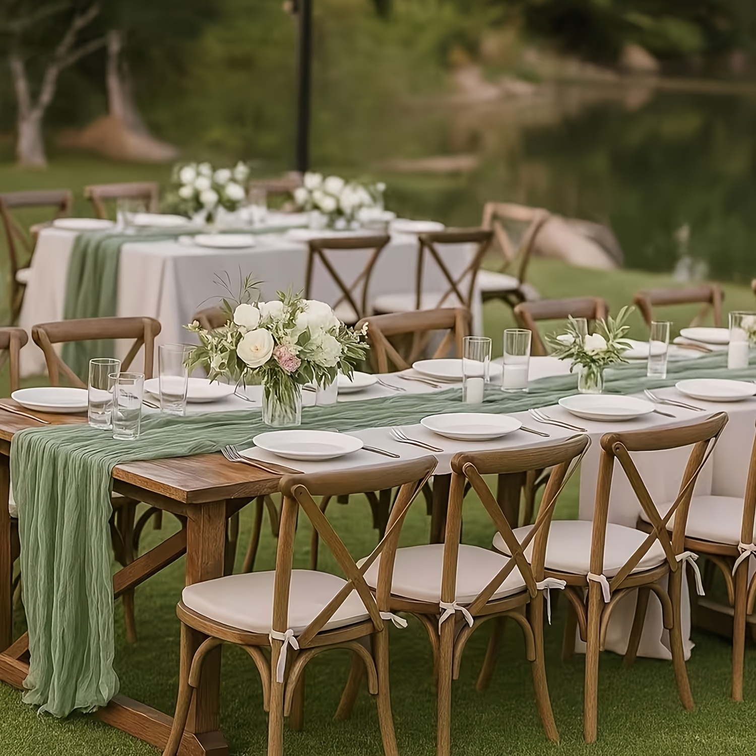 TEMU Vintage-style Transparent Table Runner, Weddings, Birthdays, Parties, And Other Occasions