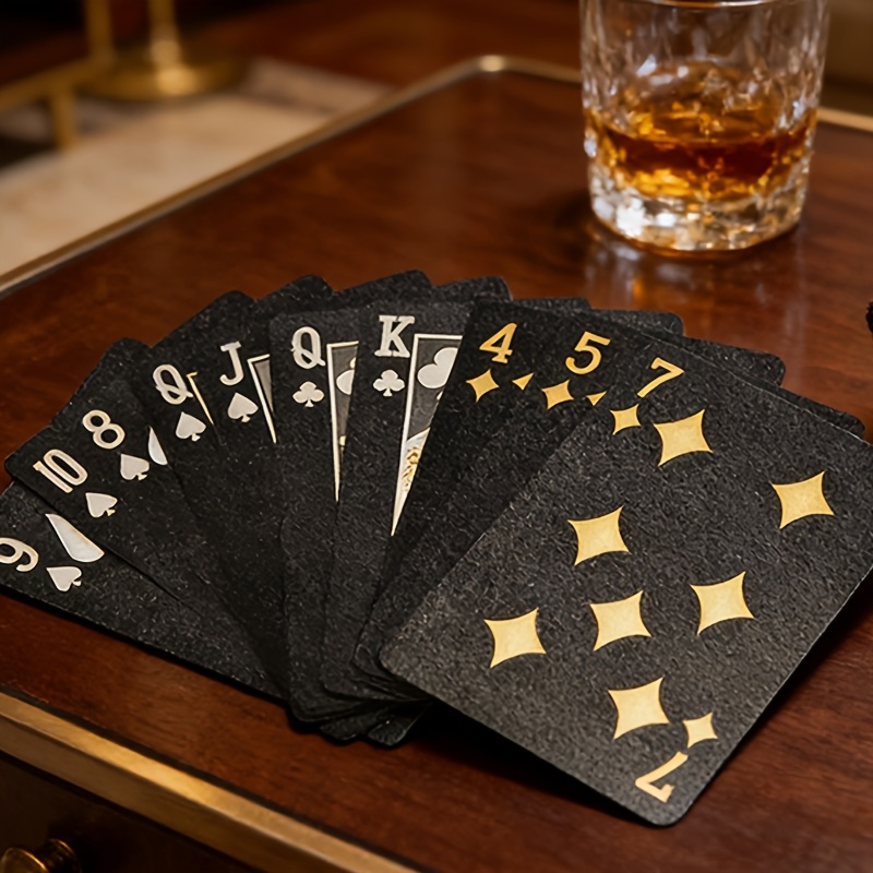 Black Playing Cards, Playing Cards And Flexible Poker Cards with Box, Great for Party, Game, Halloween/Thanksgiving Day/Christmas Gift