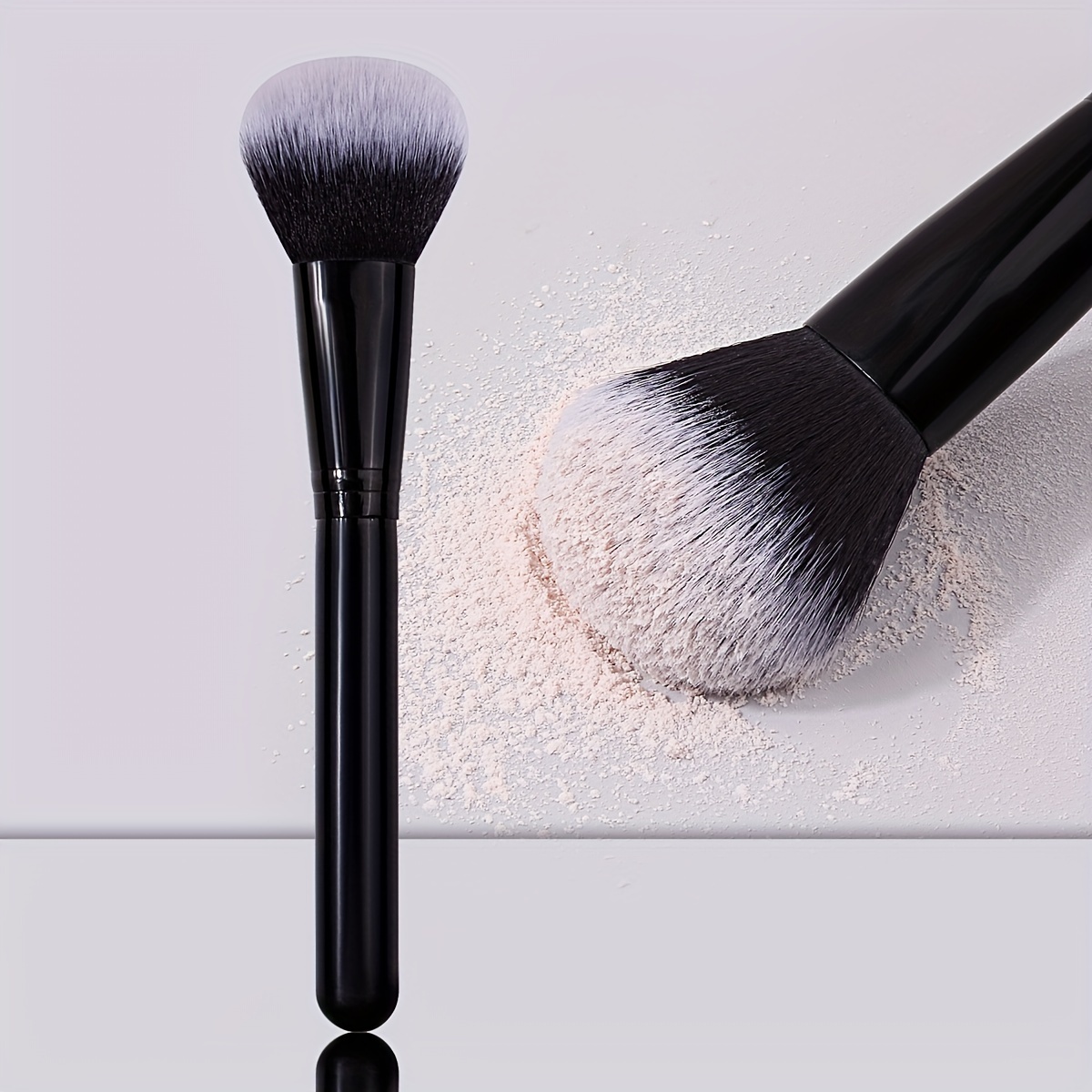 

Large Fluffy Soft Makeup Brush Loose Powder Setting Brush Face Blush Brush Black Wooden Handle Multifunctional Makeup Brush Nail Art Brush, Dusting Brush